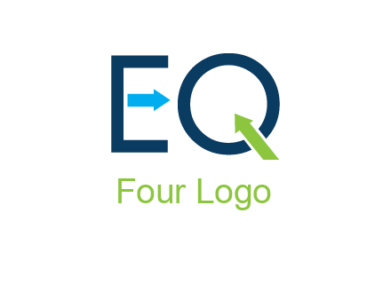 Letters Eq with arrows logo