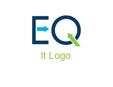 Letters Eq with arrows logo