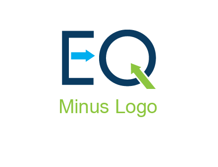 Letters Eq with arrows logo