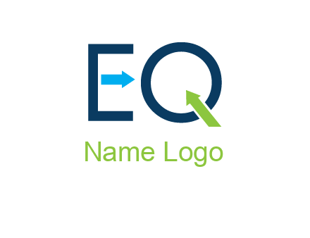 Letters Eq with arrows logo