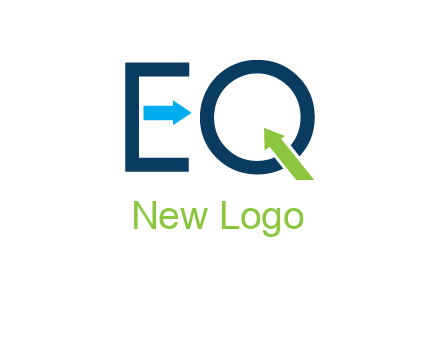 Letters Eq with arrows logo