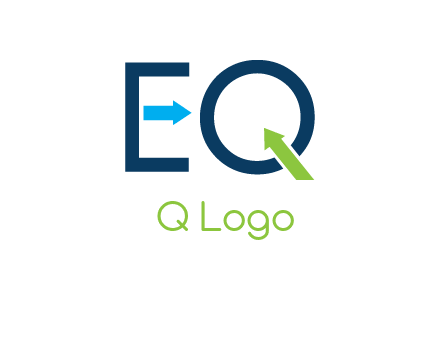 Letters Eq with arrows logo