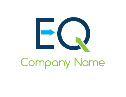 Letters Eq with arrows logo