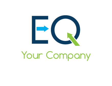 Letters Eq with arrows logo