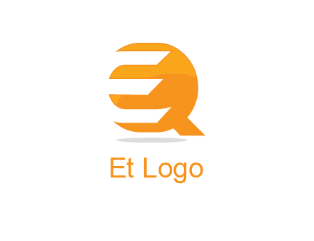 negative spacing letter E in letter Q