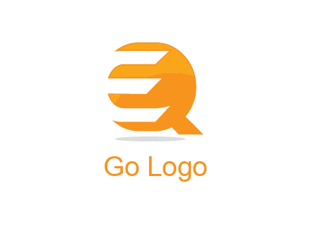 negative spacing letter E in letter Q
