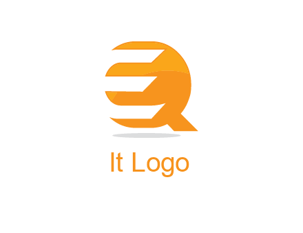 negative spacing letter E in letter Q