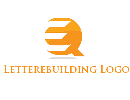 negative spacing letter E in letter Q
