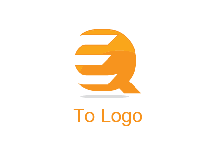 negative spacing letter E in letter Q