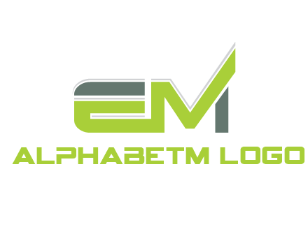 abstract letter E and M together