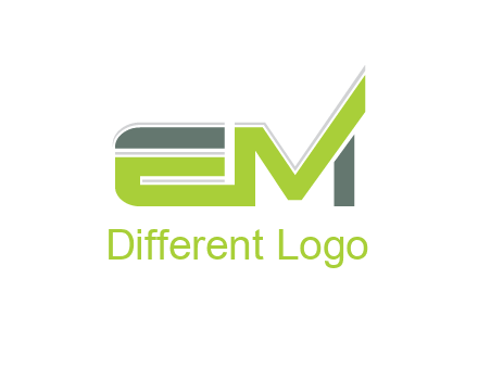 abstract letter E and M together