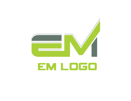 abstract letter E and M together