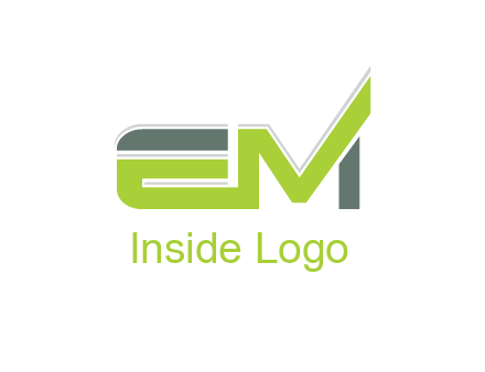 abstract letter E and M together