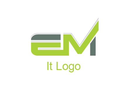 abstract letter E and M together