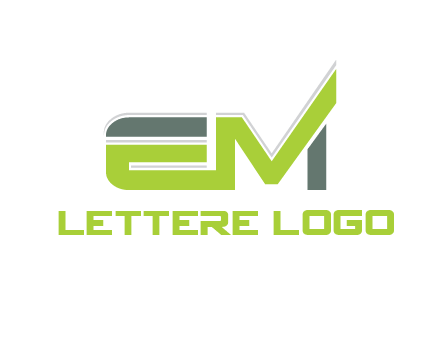 abstract letter E and M together
