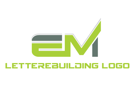 abstract letter E and M together