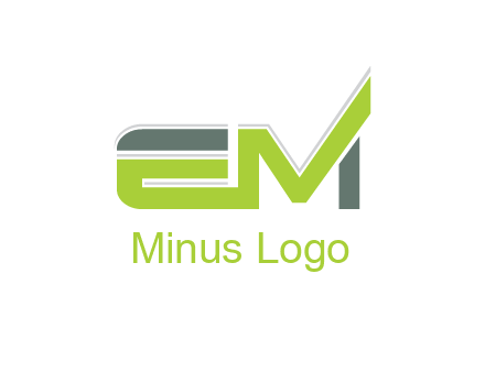 abstract letter E and M together
