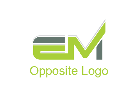 abstract letter E and M together