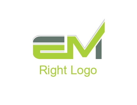 abstract letter E and M together