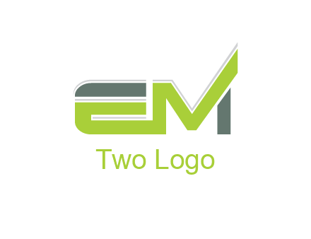 abstract letter E and M together