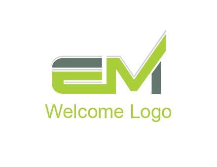 abstract letter E and M together