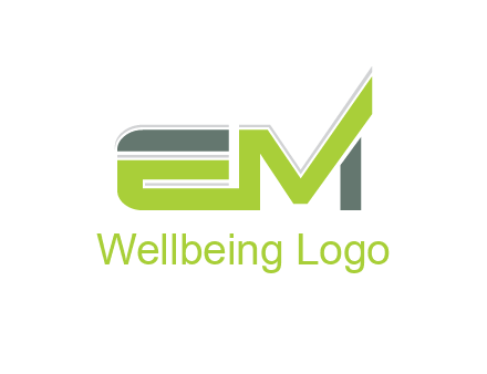 abstract letter E and M together