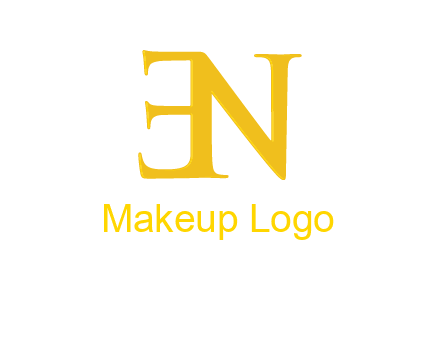 mirrored letter E with letter N