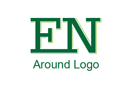 letter EN joined together
