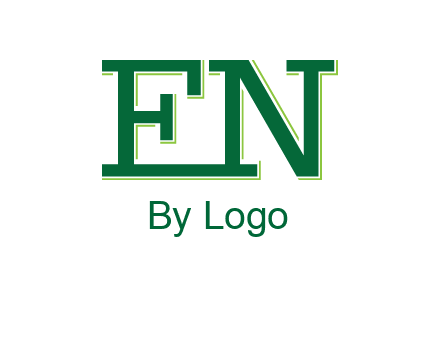 letter EN joined together