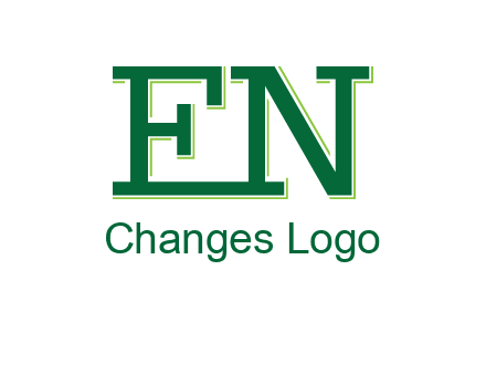 letter EN joined together