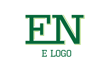 letter EN joined together