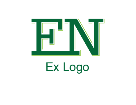 letter EN joined together