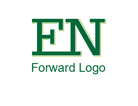 letter EN joined together