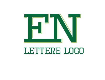 letter EN joined together