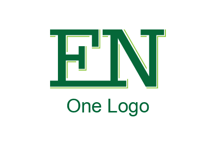 letter EN joined together