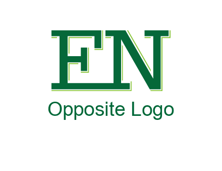 letter EN joined together