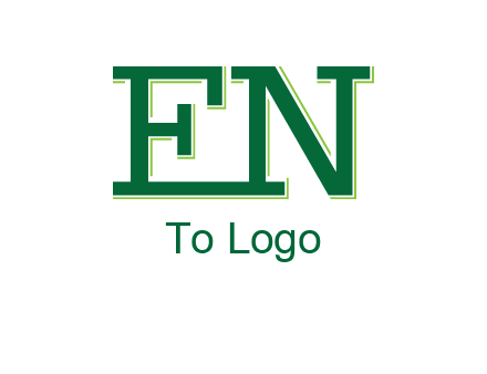 letter EN joined together