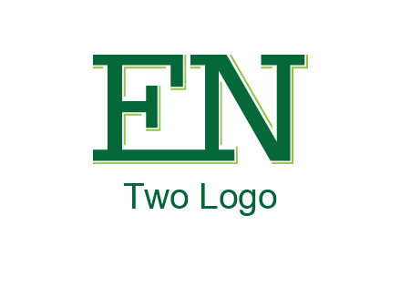 letter EN joined together