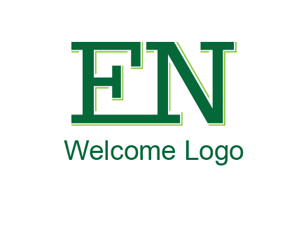 letter EN joined together