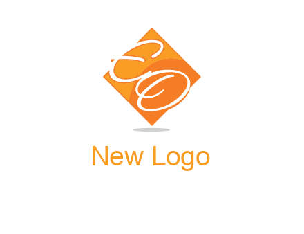 Letters EO are in Diamond logo
