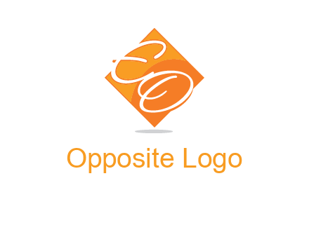 Letters EO are in Diamond logo