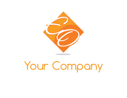Letters EO are in Diamond logo
