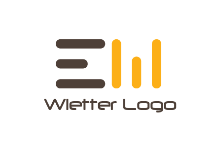 abstract letter E and letter W formed from lines