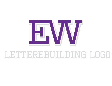 letter EW joined together