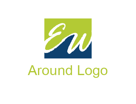Letters EW are in square logo
