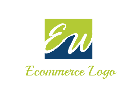 Letters EW are in square logo