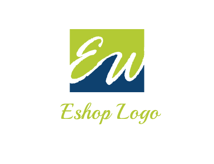 Letters EW are in square logo
