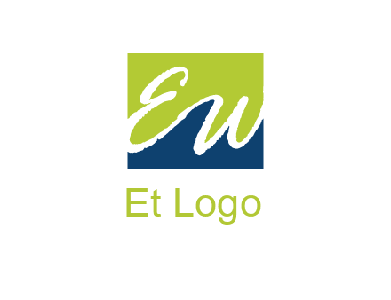 Letters EW are in square logo