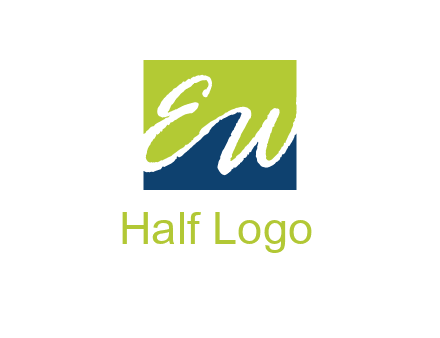 Letters EW are in square logo