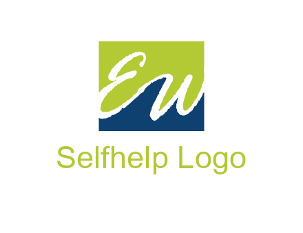 Letters EW are in square logo
